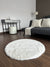 Extra Soft & Fluffy Thick Round Rabbit Fur Area Rug