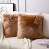 Square Sheep Fur Pillow Covers - Extra Fluffy 2-Pack