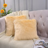 Square Sheep Fur Pillow Covers - Extra Fluffy 2-Pack