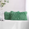Extra Fluffy Shaggy Sheep Fur Pillow Covers, 2-Pack